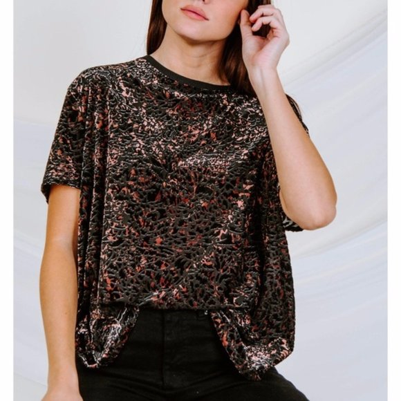 Free People Tops - Free People Teddy Burnout Velvet Tee